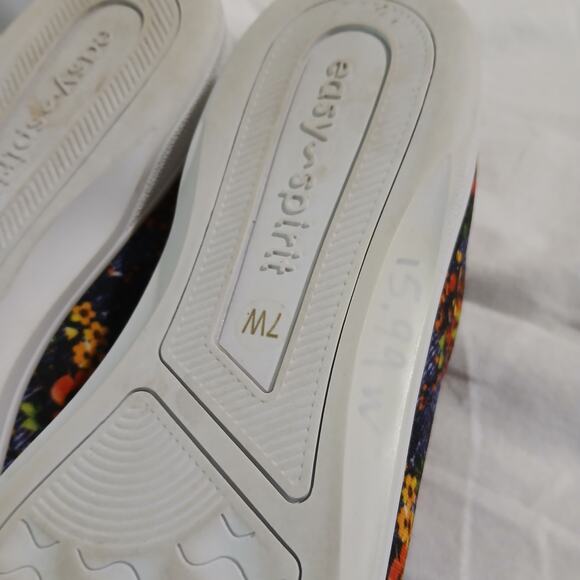 Easy Spirit W7 Floral Tie canvas style slp on sneaker High-quality white treads - Picture 12 of 14